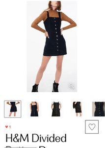 Black Denim Button-Up Dress