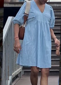 Blue Striped Dress