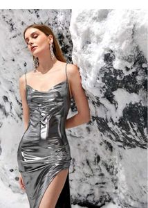 Silver Velvet Mini party Dress