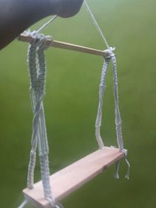 Handmade Wooden &amp; Macrame Swing