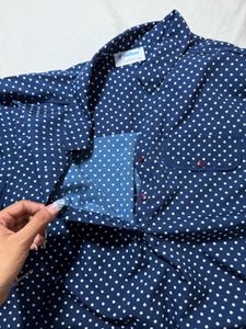 Navy Polka Dot Shirt
