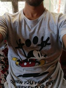 T Shirt Grey Cotton