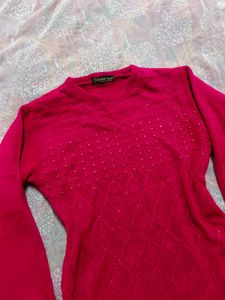 Pink Sparkle Knit Sweater (Women's)
