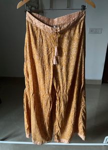 Yellow Floral Wide Leg Palazzo