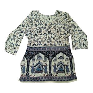 Vrindavan Tribal Print Kurti - Unique &amp; Colorful