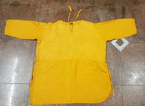 Yellow Chinese Collar Top