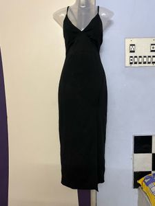 Sleek Black Corset One Piece Dress