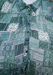 new Patchwork Print Button-Down Shirt