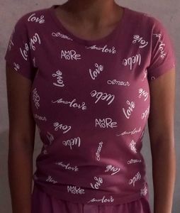 Love Print Tee - Casual & Comfy