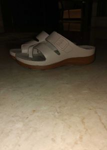 Beige Toe Loop Sandals