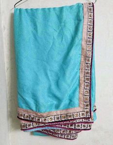🎀Teal &amp; Pink Embroidered Saree🎀