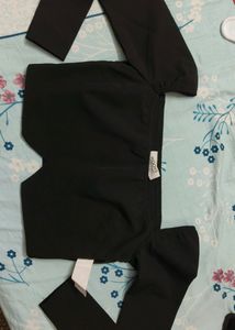 Koovs Black Crop Top