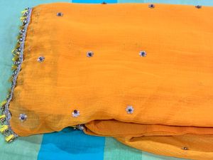 Mustard Yellow Sari