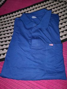 Blue Polo Shirt / Free size / unused new with tag