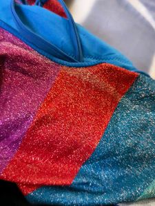 152812. Striped Colorful Swimsuit