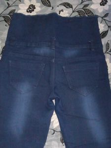 Brand New Dark Blue High-Waist Skinny Jeans