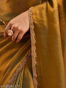 New Partywear Saree Attached With Blouse