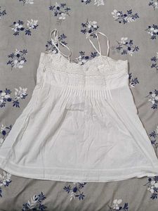 White Crochet Tank Top