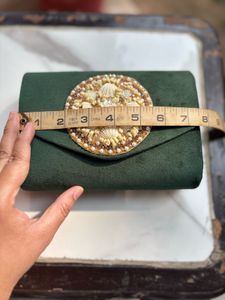 Stylish Dark Green Clutch