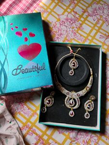 American Diamond Jewellery Set