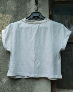 3 Combo Set ( White Crop T-Shirt with Tags)