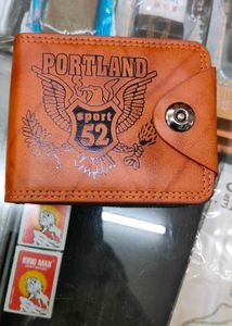 Zipper Wallet With Button