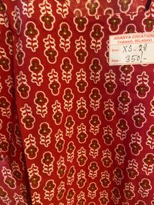 Rust Color Printed Tunic Top