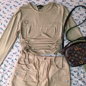 Aesthetic Olive Crop Top