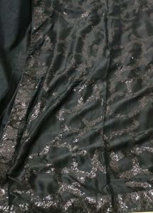Elegant Black Sequin Saree