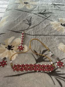 Pink Floral Jewelry Set