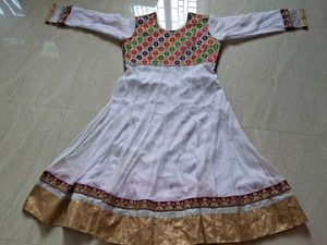 White anarkali suit set🌻