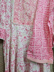 Floral Print Kurta Pant With Dupatta