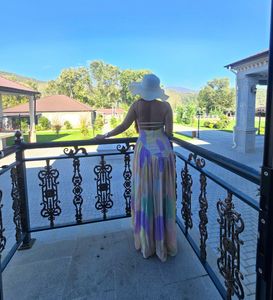 Pastel Polka Dot Maxi Dress