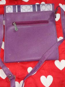 Purple Checkered Crossbody Bag