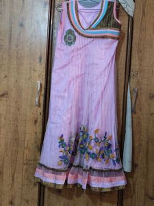 Elegant Pink Anarkali Dress &amp; Dupatta