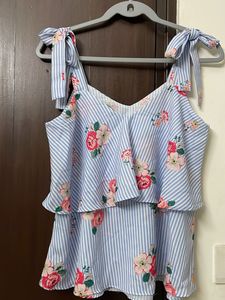 Floral Striped Tank Top