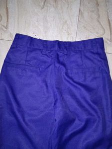 Blue Straight Leg Pants