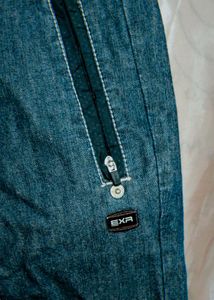 Denim long shorts/jorts w Colourblocking