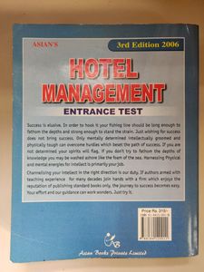 HOTEL MANAGEMENT Entrance Test Book 2006 Addition , R.P. VERMA