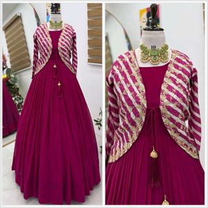 Elegant Ethnic Gown with Jacket