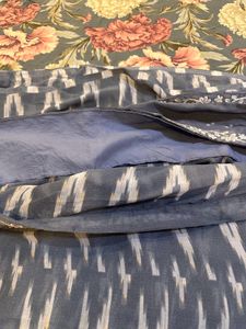 Grey georgette Saree with satin blouse