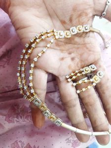 Elegant Ad stone Necklace &amp; Earring Set