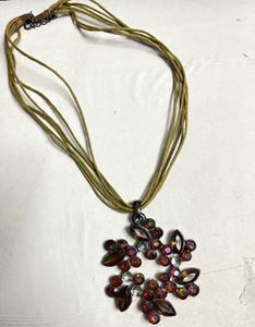 Brown Floral Necklace