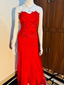 Elegant Red Ethnic Gown