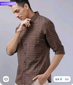 Highlander Brown White Check Shirt