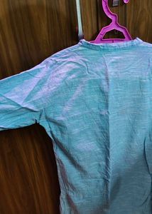 Floral Embroidered Blue  Kurta