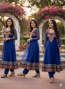 Royal Blue Anarkali Suit