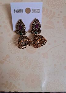 New unused pack of 3 Jhumka Earrings Set