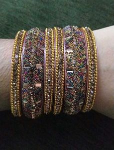 Set Of 4 Beaded Bangle