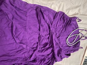 Purple Halter Neck Maxi Dress